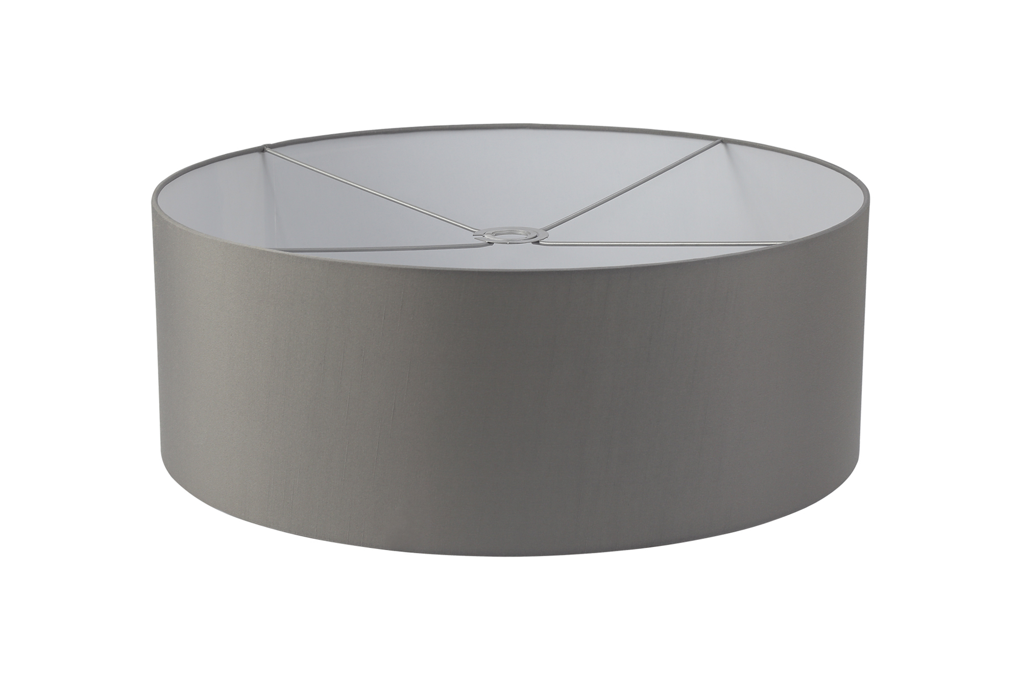 D0057  Sigma Cylinder 60cm Faux Silk Shade Grey, White
